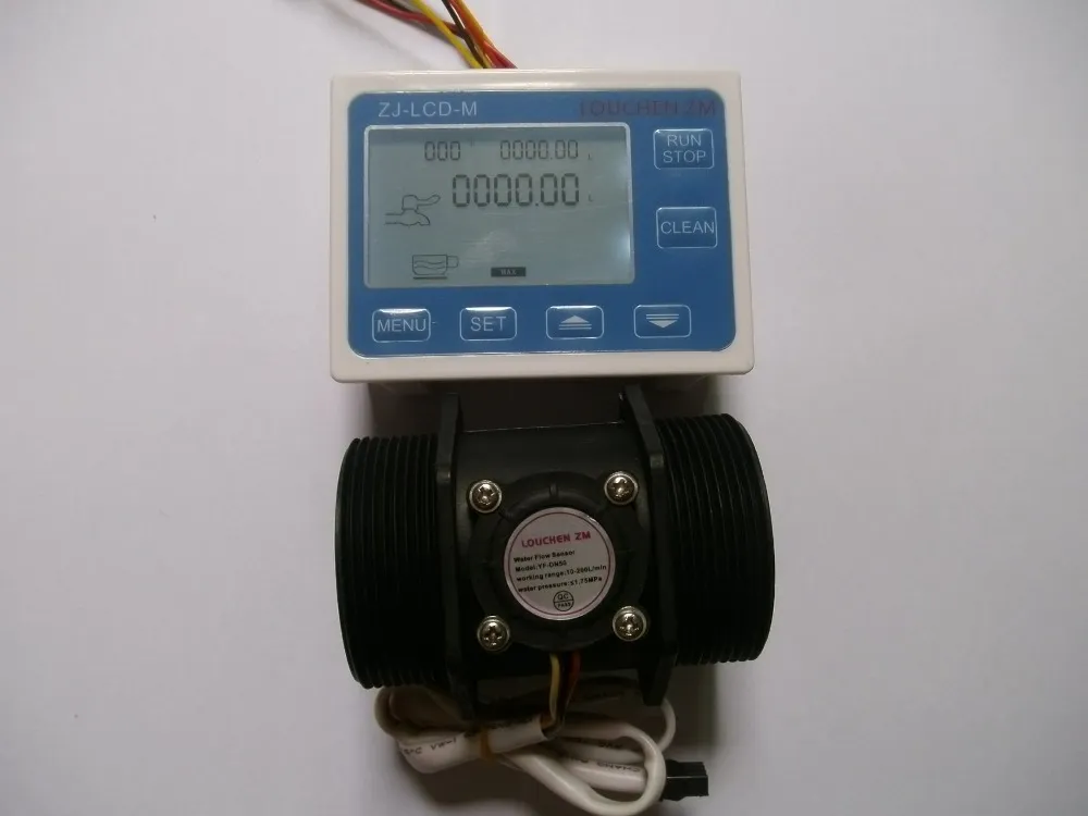 Freeshipping NEW G 2" Display polegadas Flow Meter Sensor Água + LCD Digital Controlador