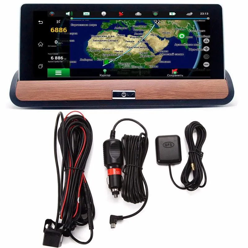 7 인치 풀 HD 1080p 3G Wi-Fi Wi-Fi 백작 카메라 안드로이드 5 0 자동차 DVR GPS G-SENSOR 16GB 블루투스 듀얼 렌즈 내비게이션 시스템 270b