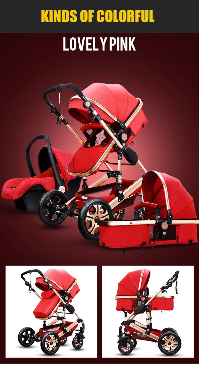 2016 New Arrival 3 In 1 Luxury Baby Prams,3 1 Stroller Folding