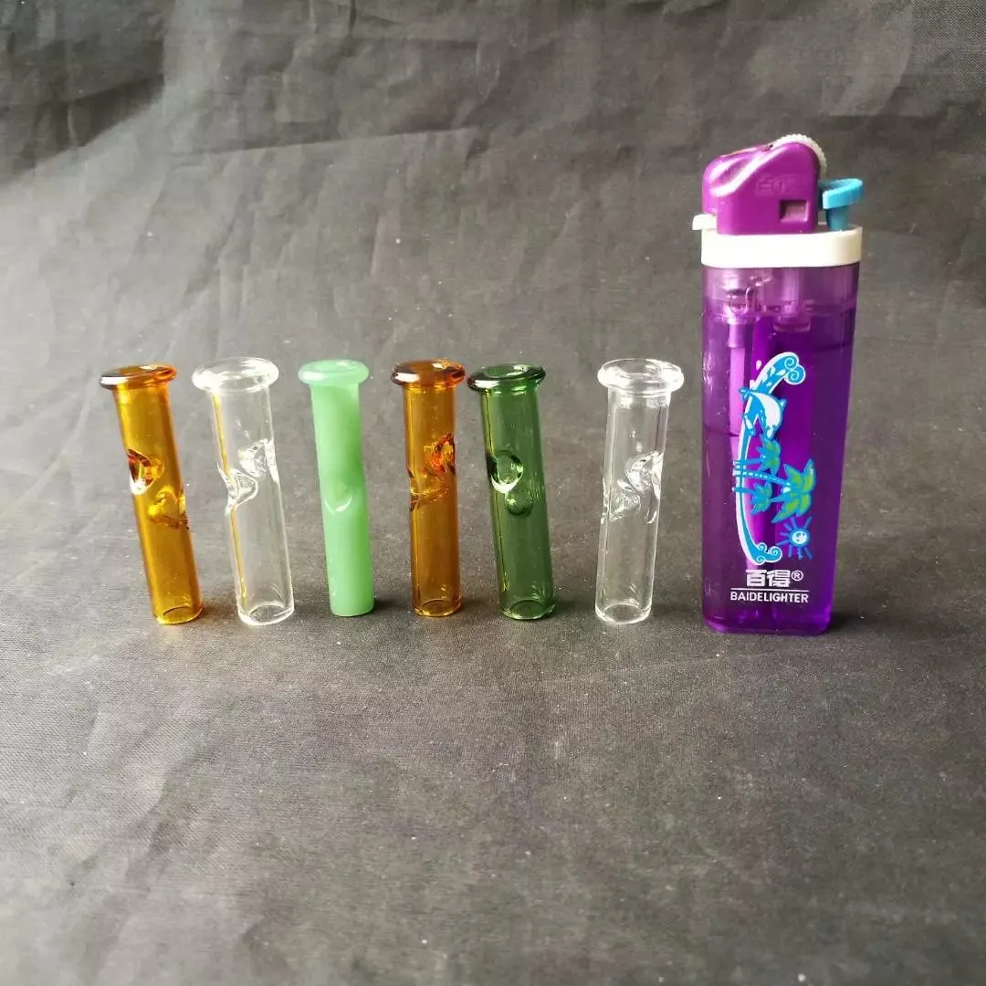 Suction glass bongs accessories , Glass Smoking Pipes colorful mini multi-colors Hand Pipes Best Spoon glass Pipes