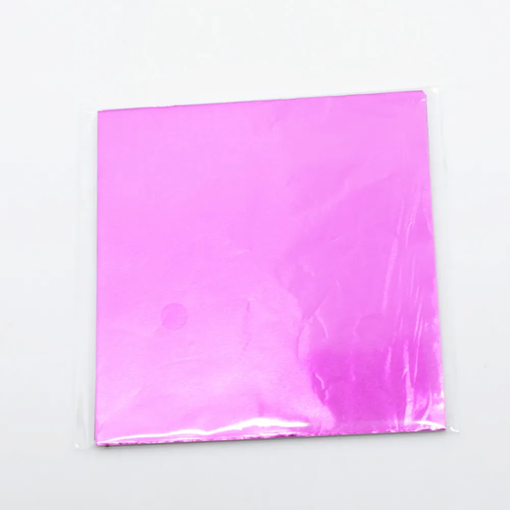 10x10cm Colorido Praça Pack de papel DIY Baking Foil Wrapper Para Chocolates Sweet Candy colorido folha de estanho