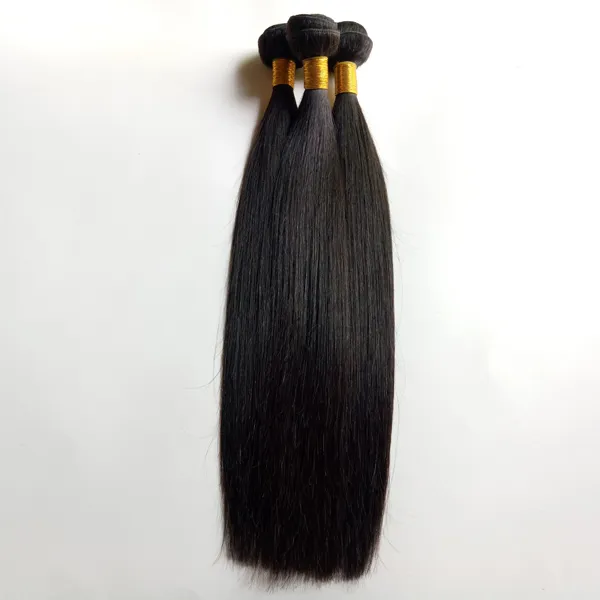 シルキーストラッツヨーロッパペルーの人間の髪の自然な色の黒＃1＃1bの無傷のキューティクルインドのレミーの延長3バンドル/ロット卸売価格