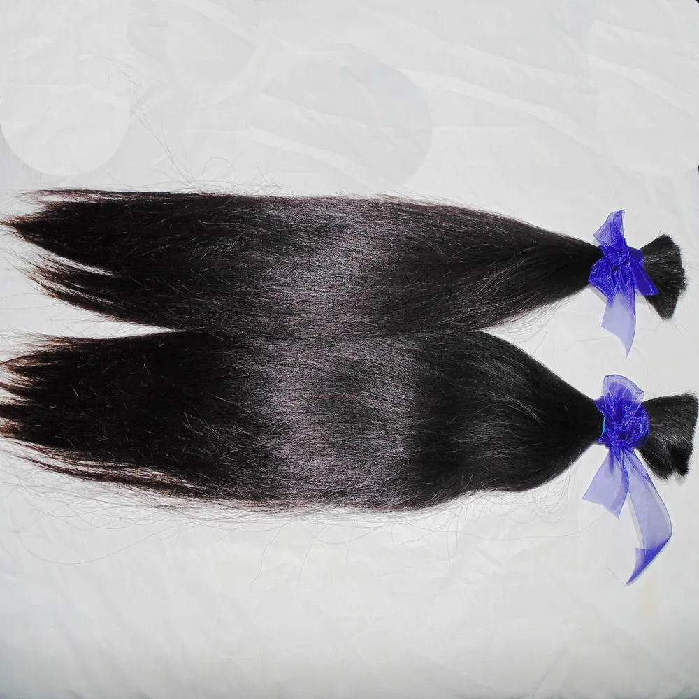 Blabla Kiss Weave Virgin Brazilian Straight Bulk Human Hair for Braiding Crochet 3 bundles deals can be curled 8A