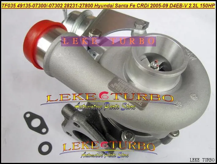 TF035 28231-27800 49135-07302 49135-073-04-07301 Turbo Turbocharger för Hyundai Santa Fe CRDI 05-09 D4EB D4EB-V 2.2L 150HP