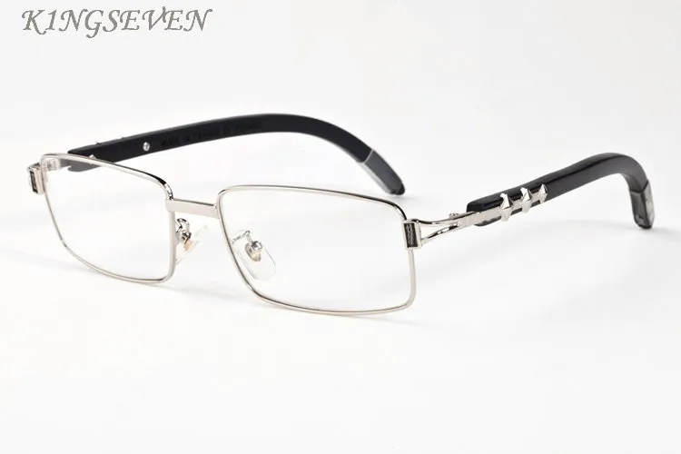 Vintage Retro Fashion Sports Solglasögon för kvinnor i full ram Bambu trärolglasögon Silverguldram och brun svart klart lins 9072052