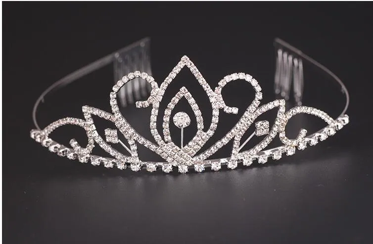 Luxury Crystal Rhinestone Bridal Wedding Tiaras and Crowns Hair Accessories Ornaments silver plated high quality