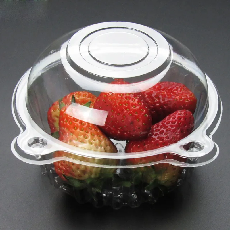 Plastic Cupcake Cake Muffin Dome Case Disposable Fruit Salad Holder Boxes Container Packaging Box