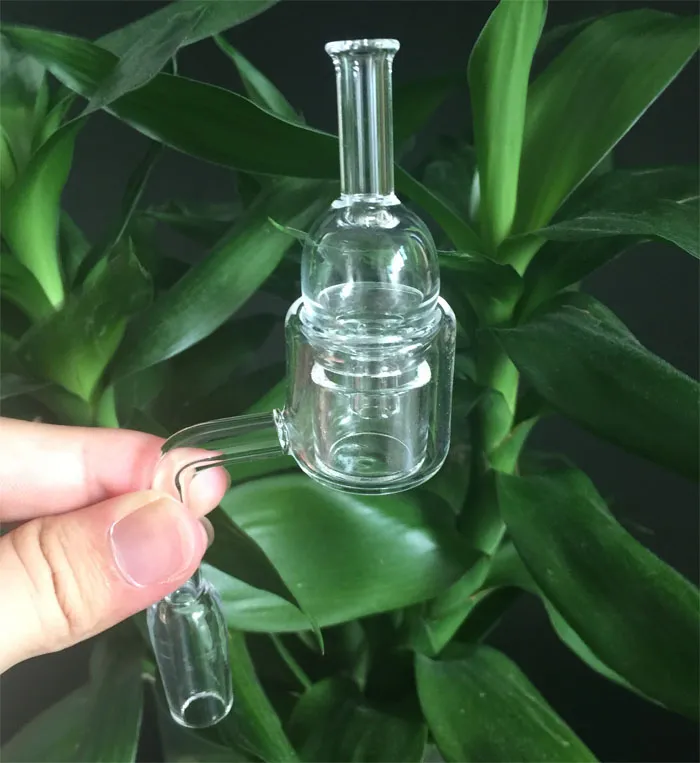 XXL Double Walls Quartz Thermal Banger Nail Quartz Carb Cap with 10mm 14mm 18mm Quartz Domeless Nails for Glass Water Pipes