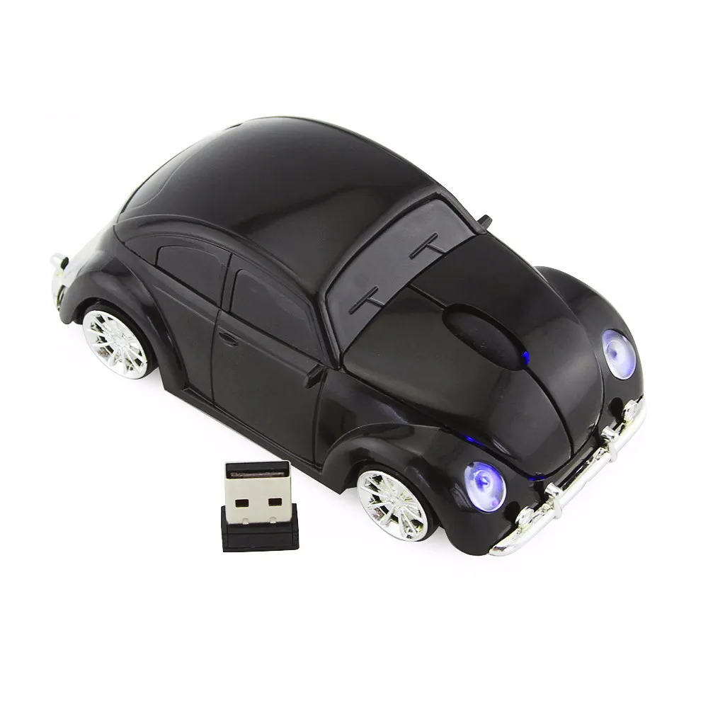 Уникальные автомобильные мыши Classic Beetle 2,4G Беспроводная мыши USB USB Optical Gaming 3D мыши Комфортная 3D -спортивная карта для ПК Laptop84499925