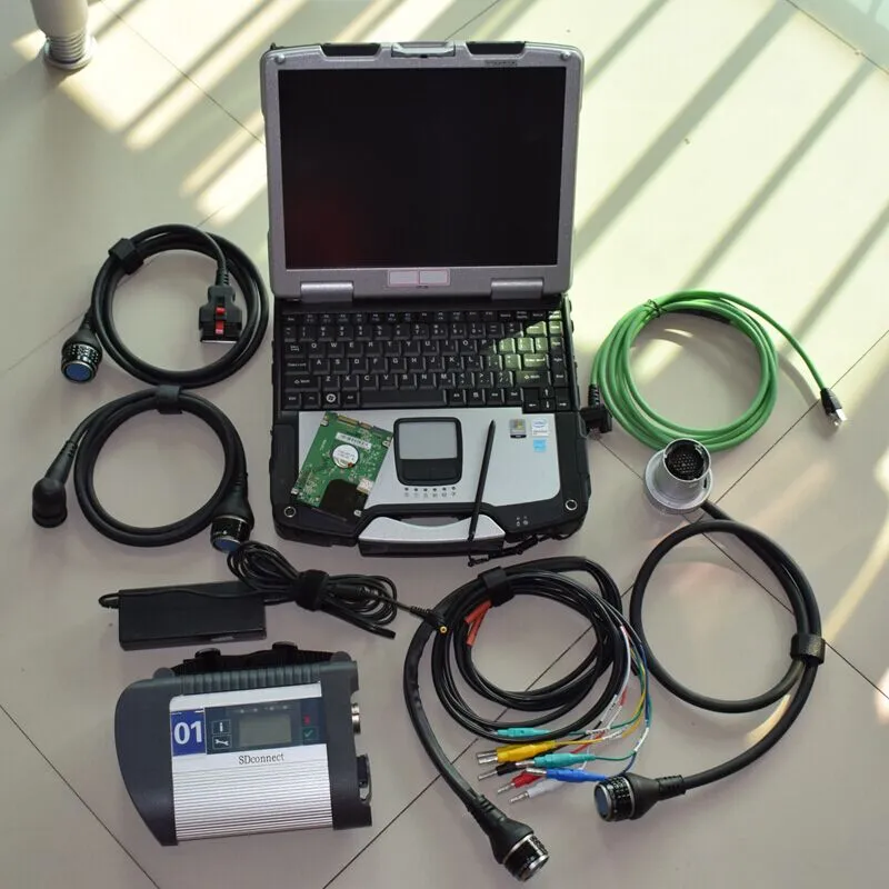 MB Star Diagnostic Tool System C4 z laptopem CF30 RAM 4G oprogramowanie HDD 320GB Pełny zestaw gotowy do użycia dla samochodów i skaner Windows10 System