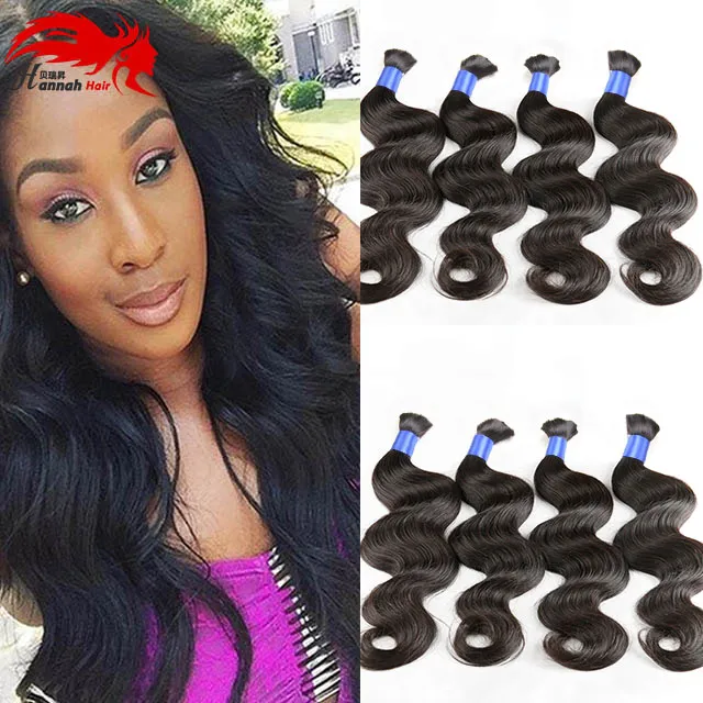 Micro Mini Braiding Brak Hair بالجملة الطبيعية الأسود البرازيلي برازيلي موجة الجسم لا يوجد ارتباط