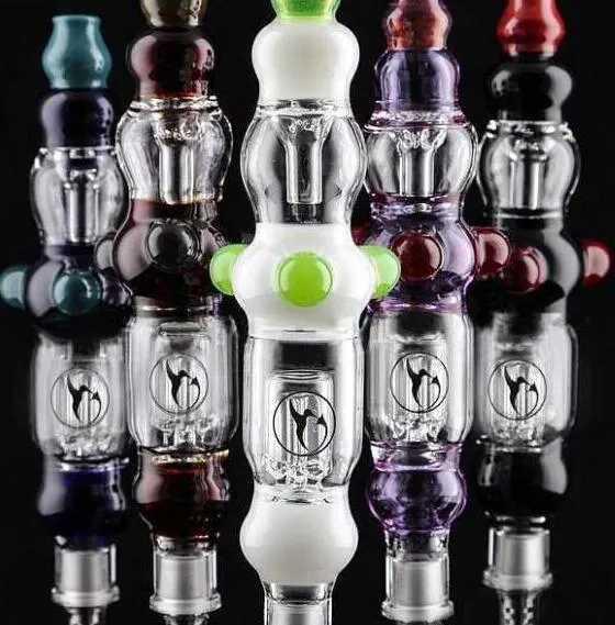 5 Couleurs De Luxe Nector Straw Dab Pipe À Eau En Verre 2016 Bong En Verre Unique 14mm Joint Titane Ongles Papiers À Rouler Bruts Bong En Verre