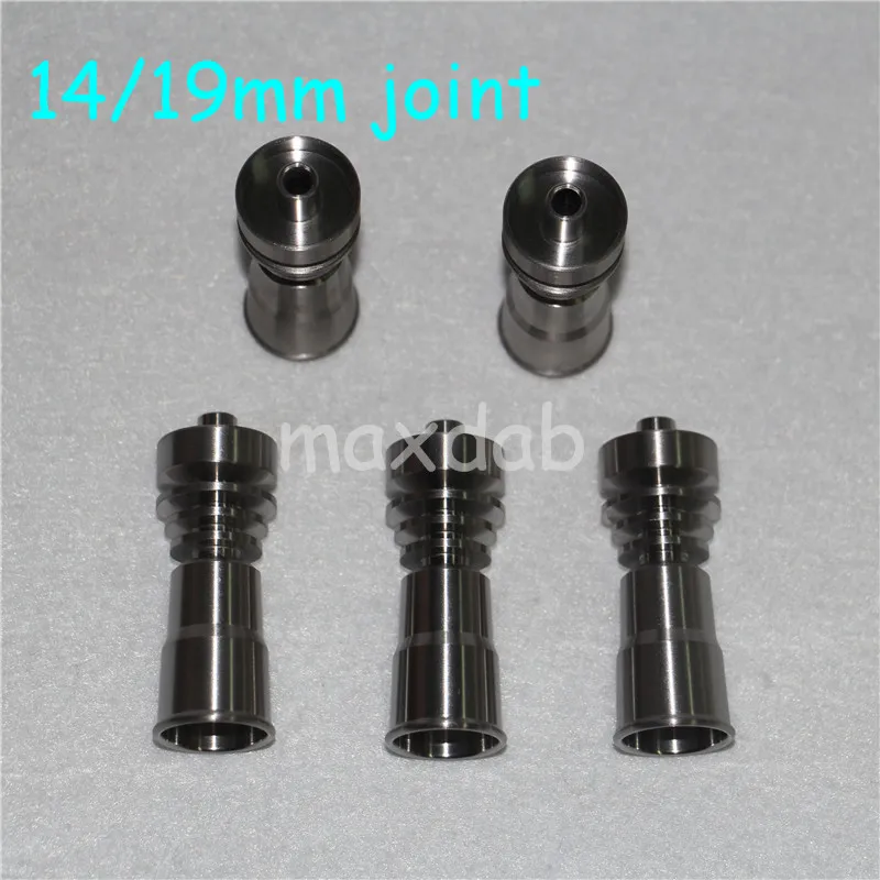 Ferramentas de mão Domeless Titanium Nail GR2 unhas Joint 10mm 14mm 18mm Bong Tubulação de água Tubos de vidro universal e conveniente