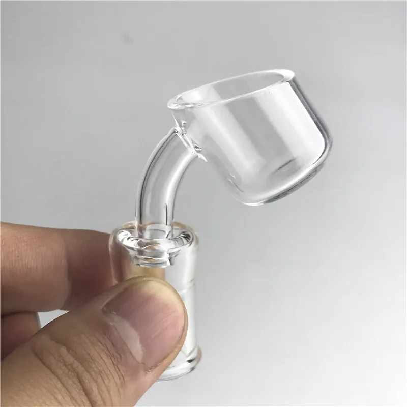 2mm d'épaisseur Mini Quartz Domeless Banger Nail Tuyaux d'eau avec col court 10mm 14mm 18mm Mâle Femelle pour les plates-formes pétrolières en verre Bongs