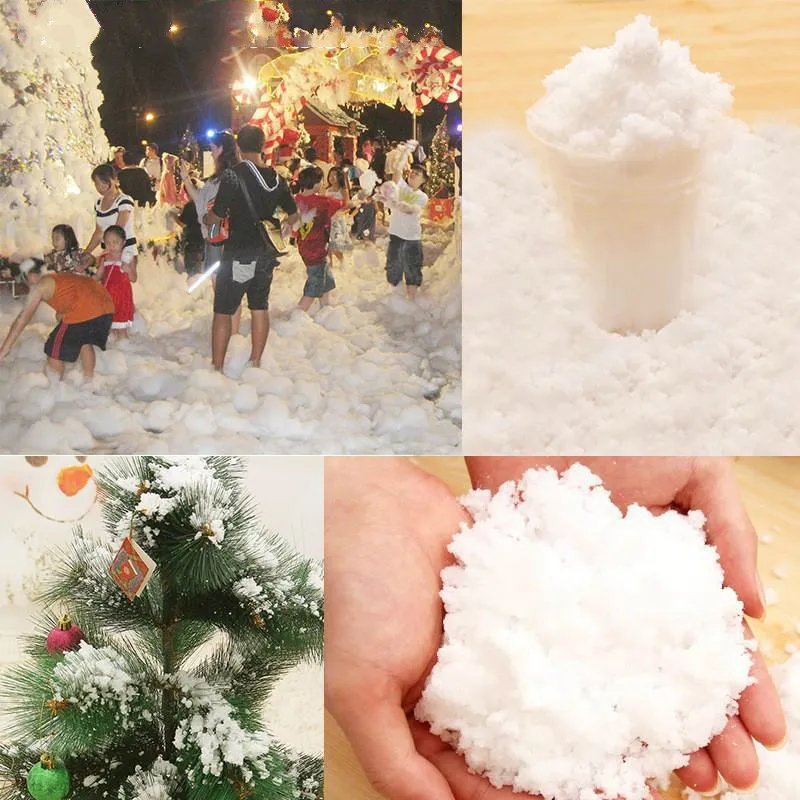 Magic Snow DIY Instantánea Artificial Snow Powder Simulación Snow magic perform Prop boda Fiesta Navidad interior Decoración niño regalo 10g