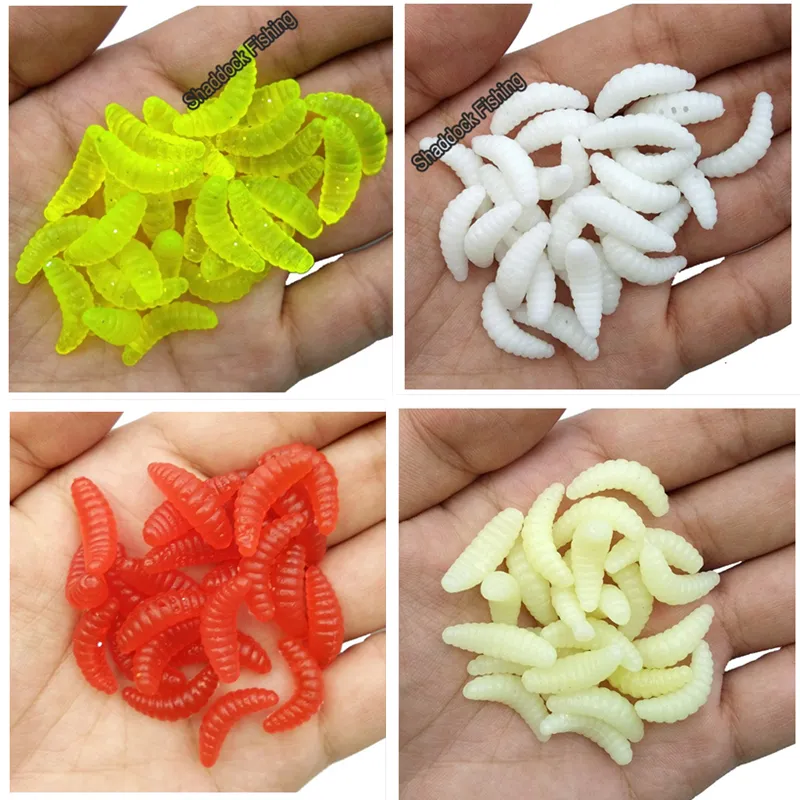 Maggot Grub Soft Lure Baits Minnows Smell Red Worm Shrimps Bread Insect Fishing Artificial Bait