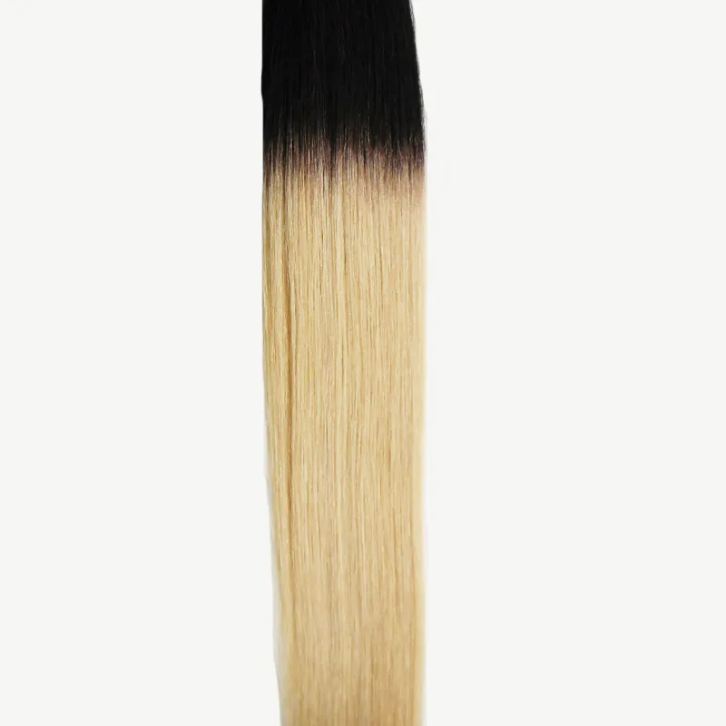 Ombre brésilienne cheveux raides Blonde trame de cheveux humains 1 paquets non remy 100g 1b613 100 cheveux humains tissage double trame 9679420