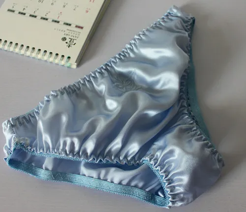 Kvinnor Silk Satin trosor Kvinnliga respiratoriska underkläder Embrodery Ladies Knickers Briefs Heathy Mixed Color hela 279D