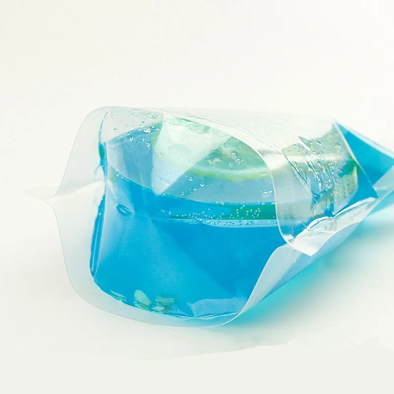 Disposable Clear Plastic Bags Self Sealing Juice Milk Tea Baverage Bag