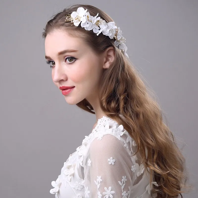 Korony Tiaras Zroszony Korona Headpieces na ślub Headpieces Headpress dla panny młodej Sukienka akcesoria z koralikami