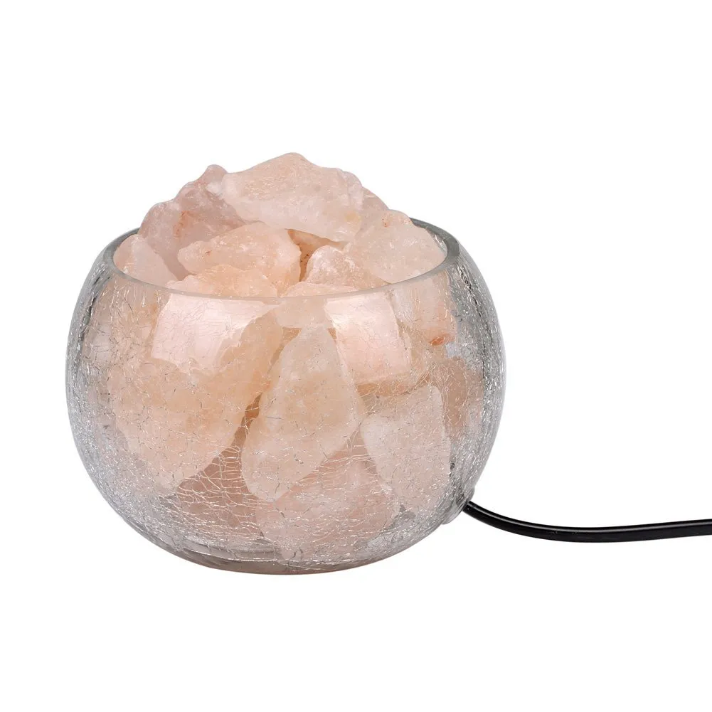 Himalaya Nachtlichten Crystal Salt Tafellamp Nieuwe Moderne Lichte Ijzer Lampenkap voor Woonkamer