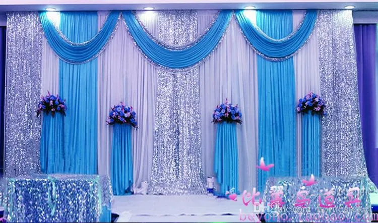 High Quality Wedding Backdrop Curtain Sequined Cheap Wedding Decorations 6m*3m Cloth Background Scene Wedding Decor Supplies