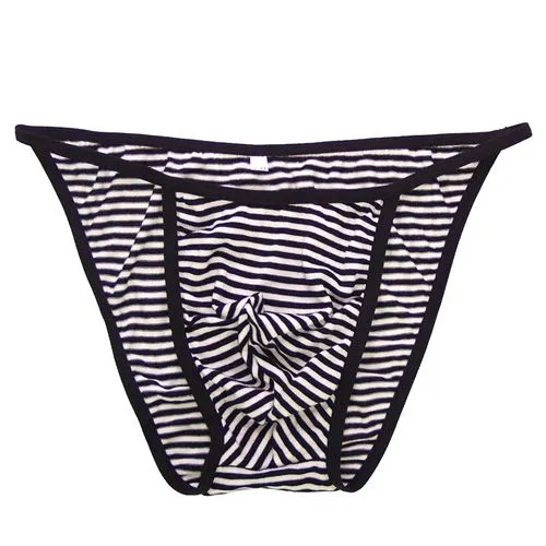 thumbnail image 2 of Men's Micro Bikini String Waist In Black & White Print - Sizes S, M, L, XL (Polyester) 2 of 13