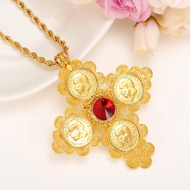 Ethiopian necklace deals gold
