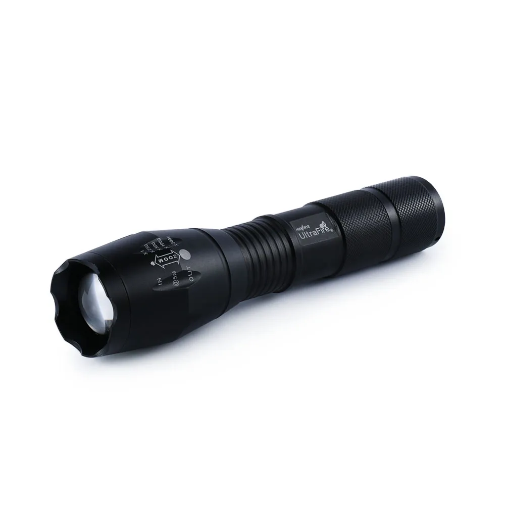 CREE XM-L2 LED懐中電灯携帯用調節可能な焦点充電式懐中電灯ランプライト18650バッテリーとケース