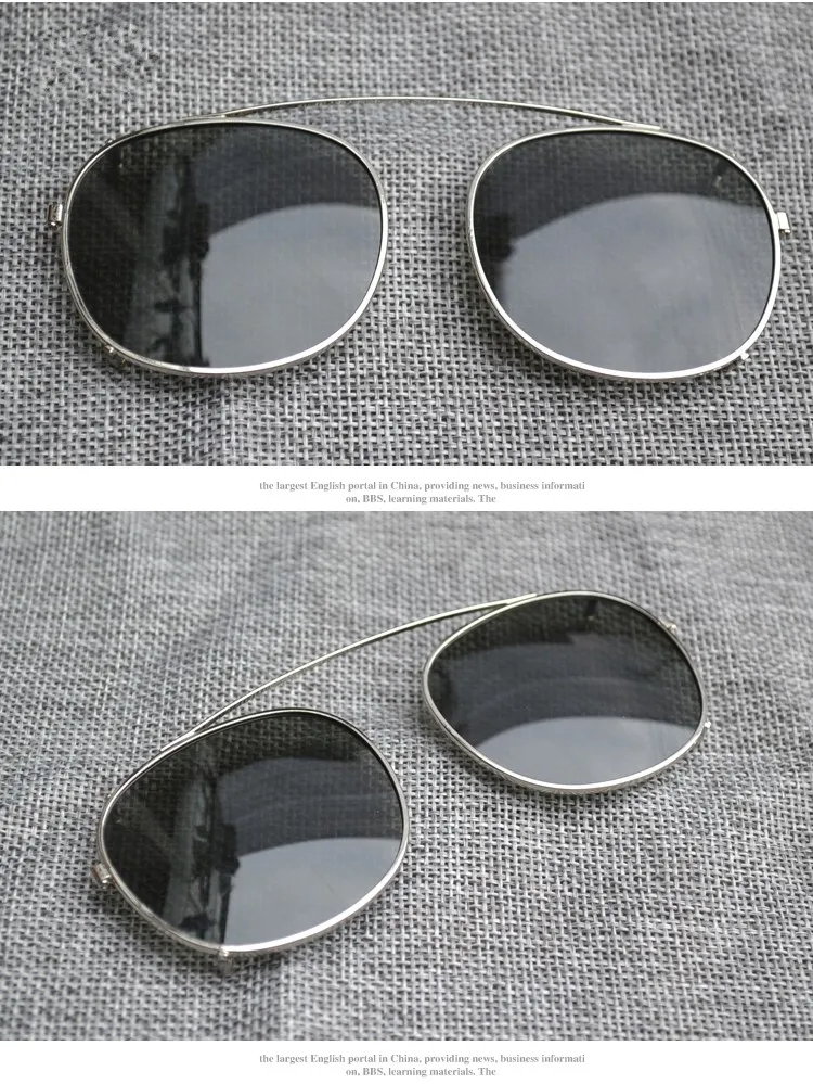 Högkvalitativa klipp Två storlek Johnny Depp -stilglasögon Klipp Män retro Vintage Polariserade klipp Kvinnor Solglasögon Klipp 5611094