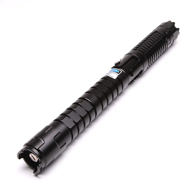 450nm Sterke High Power Blauwe Laser Pointer Pen Zaklamp verstelbare focus Zichtbare Beam focusseerbare lazer fakkel 3057026