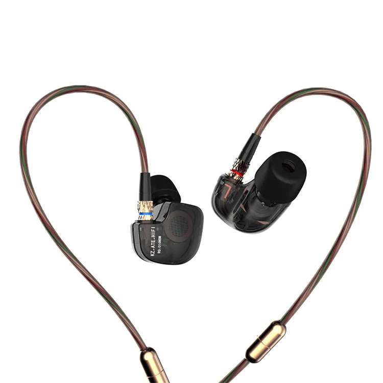 KZ ATE Koper Driver HiFi Sport Oordopjes Hoofdtelefoon In Ear Oortelefoon Running Zware Bas Muziek Microfoon Snelle 7224413