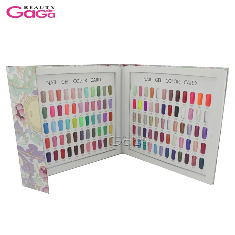 BeautyGagaProfessional 120 Blanks Nail Gel Pools Display Card Book Nail Art Salon Manicure Tools Color Board Chart2892985