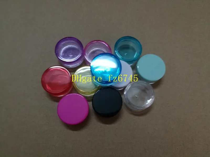 / FREE SHACK 2G 2ML Liten Round Cream Bottle Jars, 2cc Plastbehållare för spikart Lagringsprovlåda