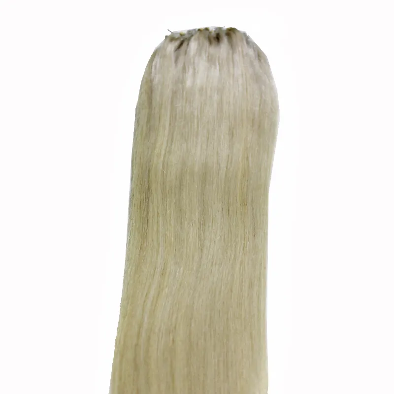 100glot Micro anneau boucle Extensions de cheveux humains brésilien droit 100 brins 1 1B noir 8 10 brun 27 60 613 blond 99J1809446