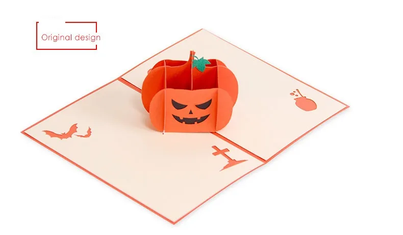 Halloween-pompoen 3d pop-up kaarten voor Halloween decoraties partij wenskaart uitnodigingskaart voor een hele feest van verschrikkingen en thrillers
