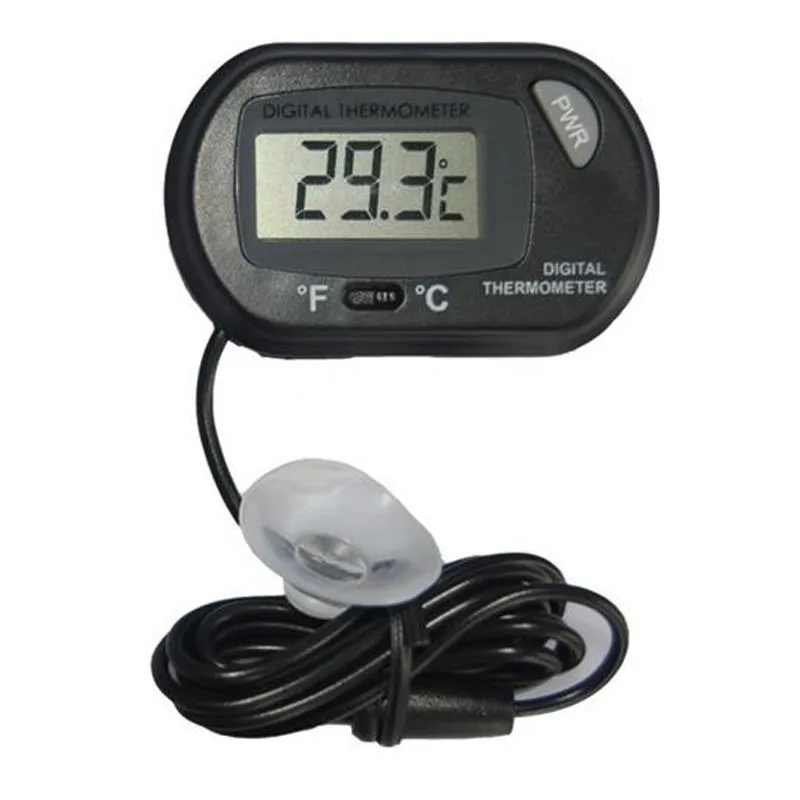 2017 Ny LCD Digital Fisk Tank Akvarium Termometer Temperatur Vatten Terrarium Black Aquarium Akvarium Fisk Gratis Frakt