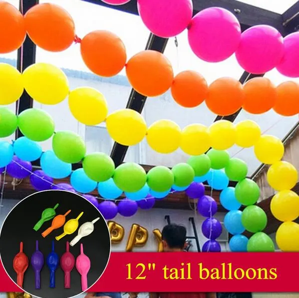 Link-O-Loon Qualatex Balões Aniversário Natal Casamento Balão DIY Linking Garland Arch Decorações de Festa 12'' 10'' 6'' decoração de loja