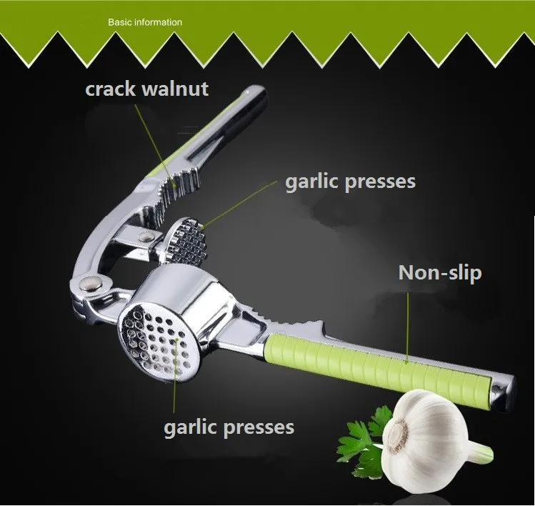 garlic presses nutcracker nut crackers stainless steel manual peeling garlic mashing garlic tools for barbecue picnic kitchen tools