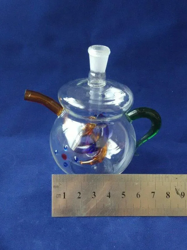 Panlong Teapot Ghohasl Glass Bongsアクセサリーガラス喫煙パイプカラフルなミニマルチカラーハンドパイプ最高のスプーングラス