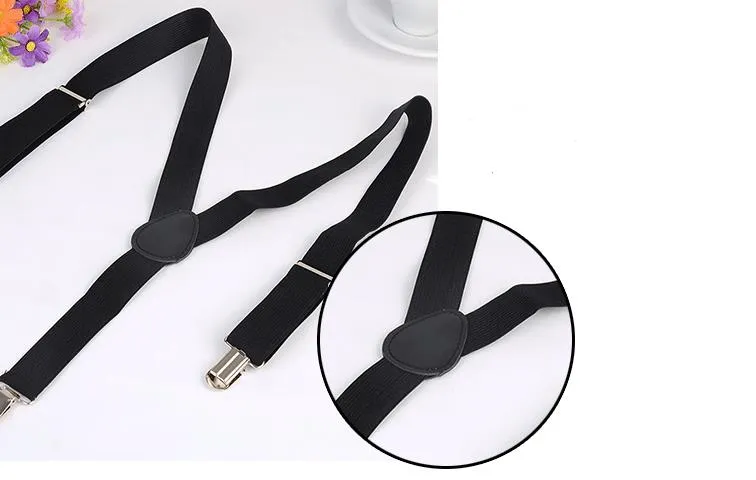 4 stycken Promotion Kids Toddlers Suspenders 2 5cm 65 cm Elastic Justerable 3 Clips-On Y-Back Boys Girls 35 234Z