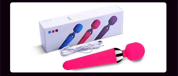 Süper Güçlü oral klitoris Vibratörler Kadınlar için USB Şarj Edilebilir AV Sihirli Değnek Vibratör Masajı Yetişkin Seks Oyuncakları
