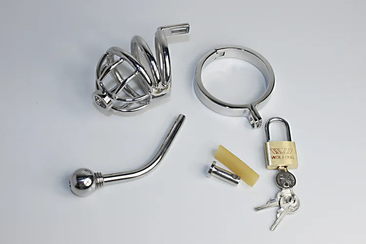 Male chastity belt, 922 male stainless steel chastity with catheters, cock cages with a lock chastity devices for men