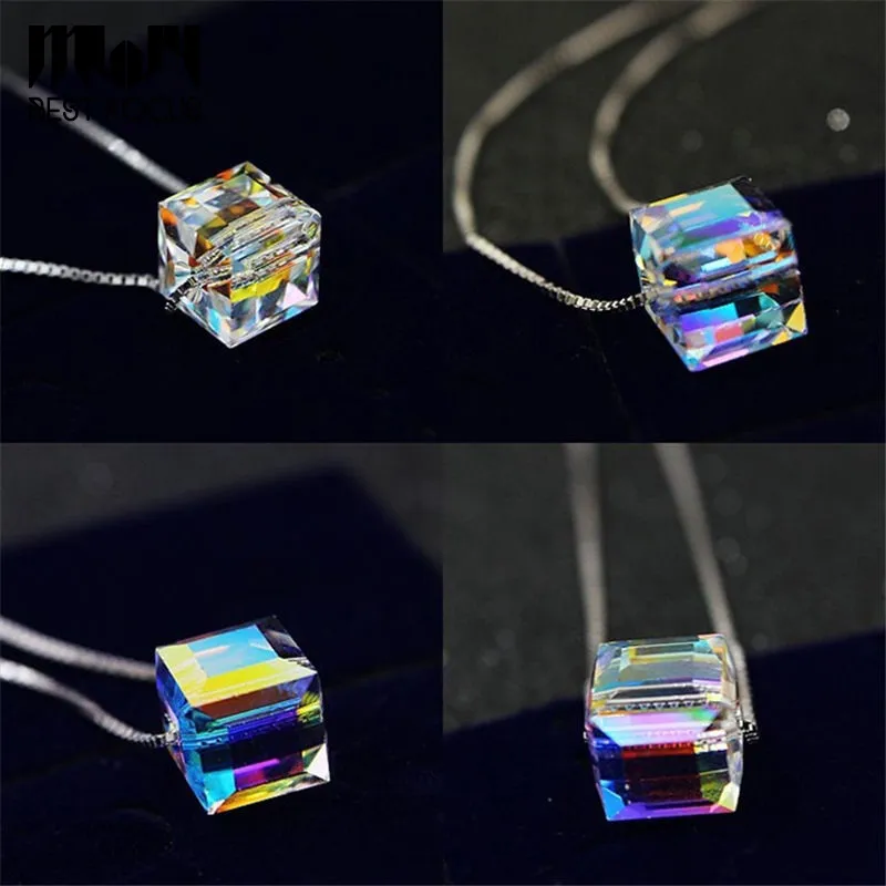 Crystals Necklace Pendants Silver Chain Necklaces For Women Statement Necklace Wedding Chic Gift Fine Jewelry LOT264E9253332