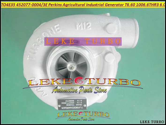 Turbocompressore TO4E35 452077 452077-0004 452077-0003E 2674A080 Turbo per generatore industriale agricolo PERKIN T6.60 1006.6THR3 6.0L