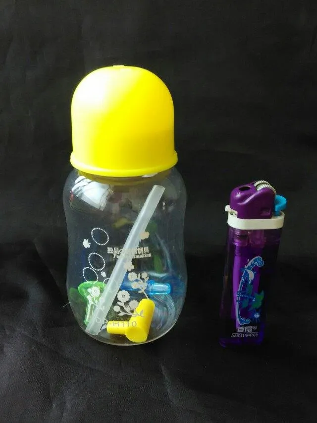 New acrylic bottle hookah glass bongs of water pipe smoking hookah portable glass bongs smoking accessories 