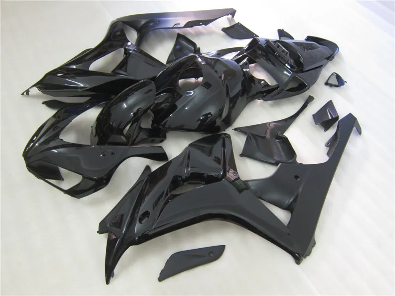 Injektionsgjutning Plastmakare för Honda CBR1000RR 06 07 Glänsande svarta Fairings Set CBR1000RR 2006 2007 OT08