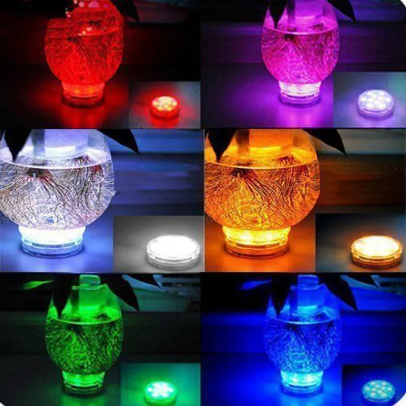 multicolore RGB LED Submersible étanche Vase à fleurs Base lumière LED pour la décoration d'événement de fête de mariage