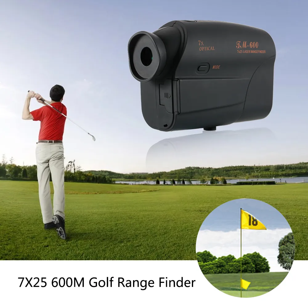 7x25 600m Laserowy RangeFinder Laser Range Finder Golf RangeFinder Teleskop Polowanie Monocular Laser Dystansowy Tester prędkości