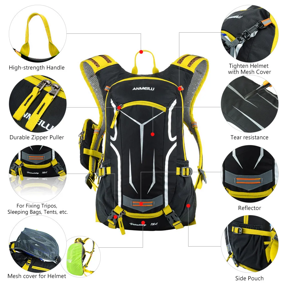 ANMEILU Bike Bag Cycling Backpack Hydration Sport Climbing Bags